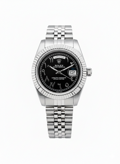 Rolex arabia Date de jour noir (Copie)