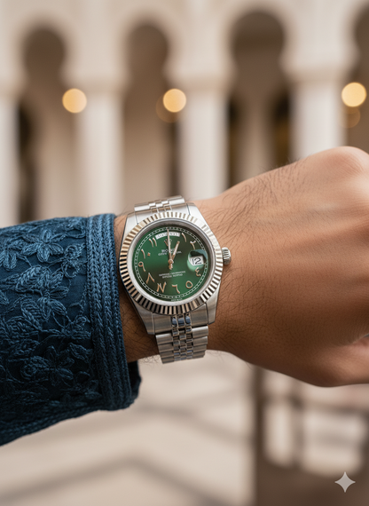 Rolex arabia Date de jour Vert
